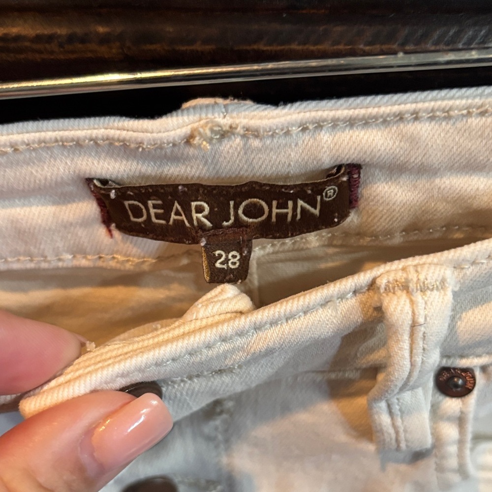 Dear John High Rise Cream Jeans - Picture 2 of 5